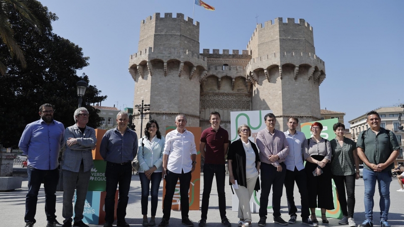 Compromís, Más País, Més por Mallorca, Verdes Equo y la Chunta Aragonesista firman el 'Acuerdo del Turia' este lunes 9 de mayo de 2022.