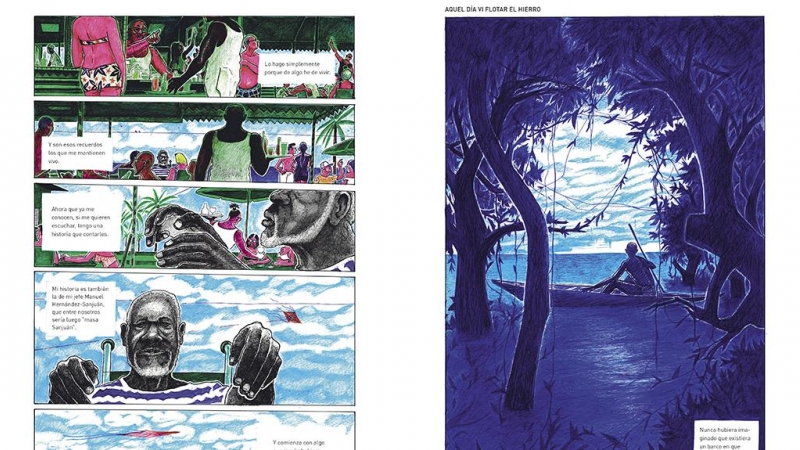 12/05/2022 - Pàgines interiors del còmic 'Diez mil elefantes'.