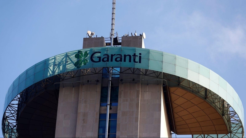 Detalle de la sede del banco Garanti, controlado por el BBVA, en Estambul (Turquía).