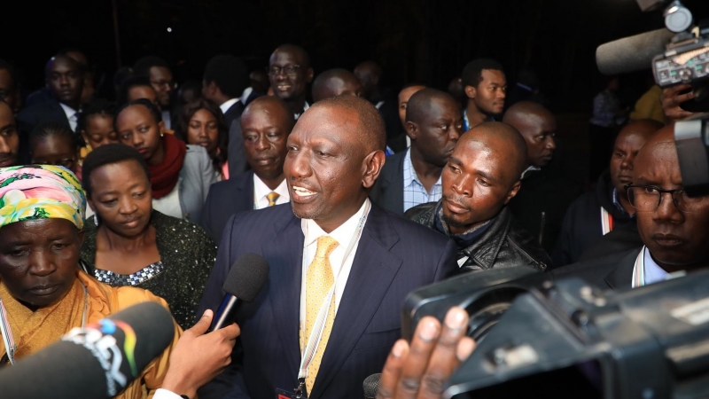El vicepresidente Ruto se ha proclamado ganador de las elecciones en Kenia.