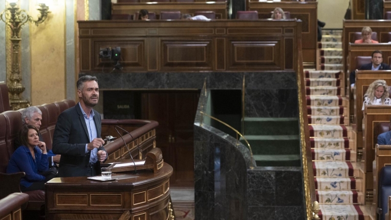 15/09/2022-El portavoz parlamentario del PSOE, Felipe Sicilia, interviene en una sesión plenaria, en el Congreso de los Diputados, a 15 de septiembre de 2022, en Madrid (España).