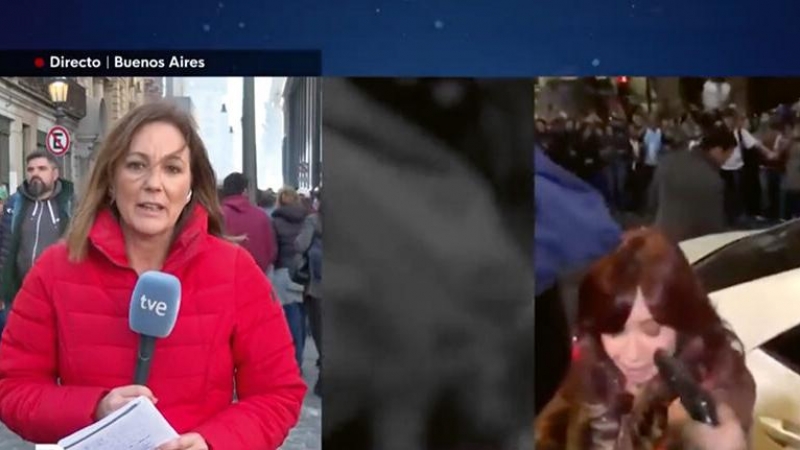 19/12/22 Imágenes retransmitidas en TVE del intento de asesinato de Cristina Fernández de Kirchner el pasado 1 de septiembre.