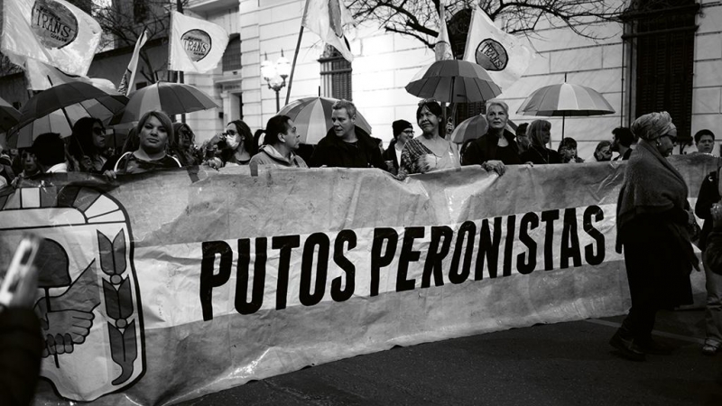 19/12/22 Pancarta contra lo peronismo durante la manifestación del pasado 2 de septiembre en Buenos Aires.
