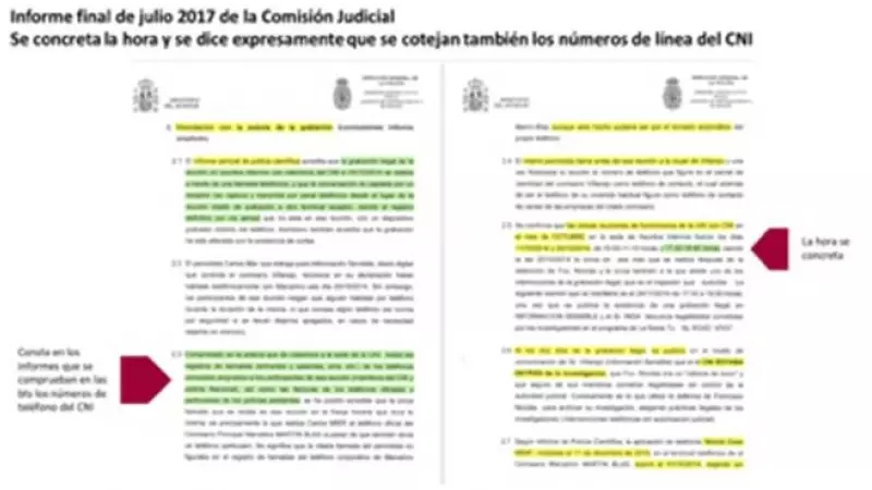 Extracto del informe final de julio de 2017 de la Comisión Judicial de la grabación ilegal al CNI