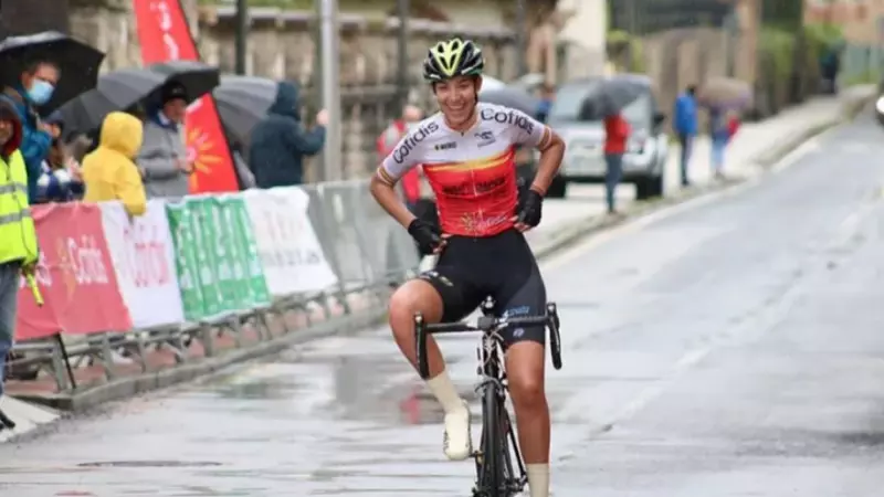 10/02/2023. Estela Domínguez durante una carrera.