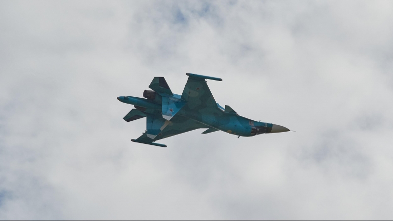 Imagen de archivo de un avión militar ruso modelo Su-34.