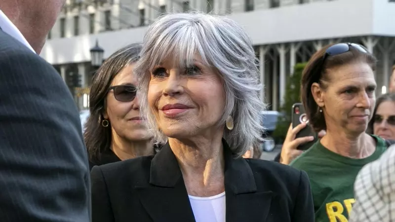 La actriz Jane Fonda durante una protesta en Nueva York, a 10 de mayo de 2023.