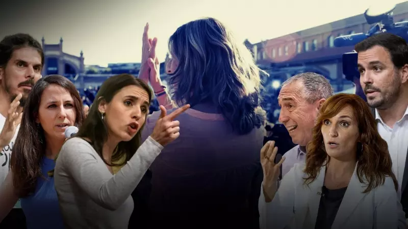 Imagen combinada de varios dirigentes de formaciones a la izquierda del PSOE.