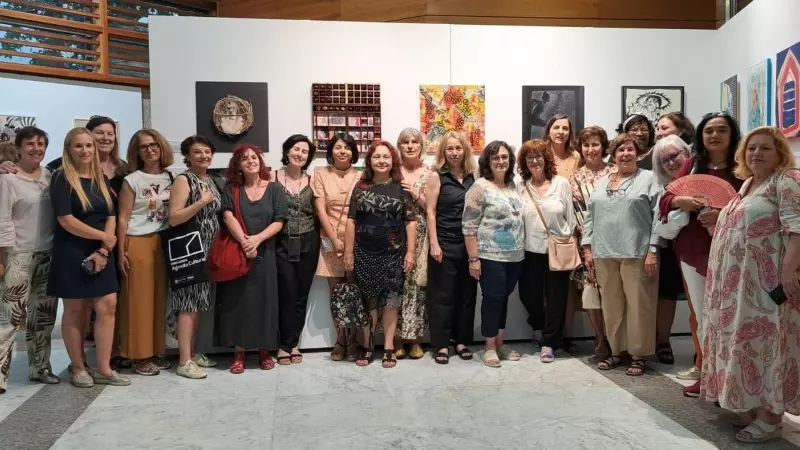 Artistas participantes en la exposición 'Las mujeres en la vida de Picasso', en el Instituto de las Mujeres.