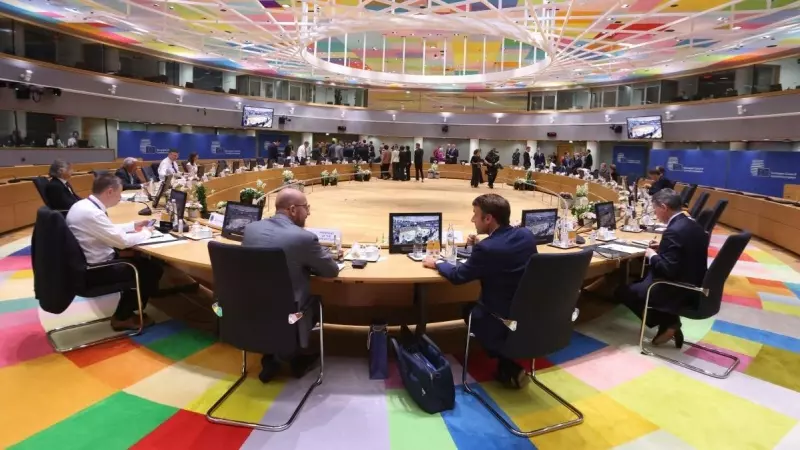 Vista de una cumbre de la UE en Bruselas.