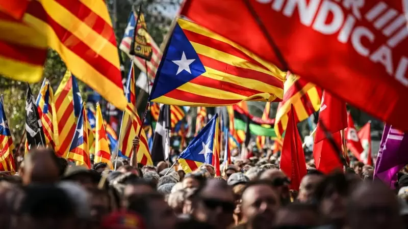 11/09/2023 - Imatge de la manifestació independentista d'aquest 11 de setembre de 2023, Diada Nacional de Catalunya.