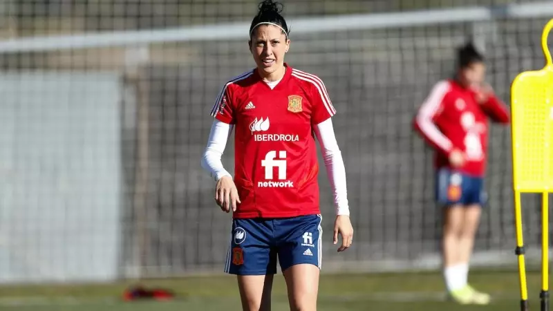 Imagen de archivo de Jenni Hermoso durante una sesión de entrenamiento de la selección femenina de fútbol femenina de España, en Madrid, a 15 de febrero de 2022.