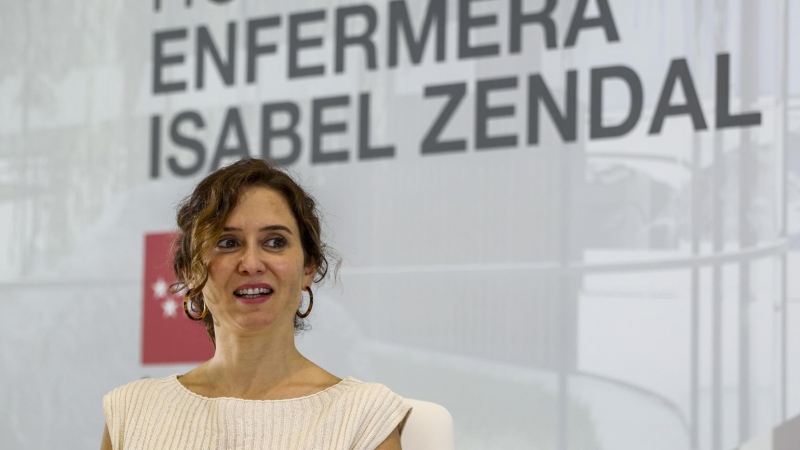 La presidenta de la Comunidad de Madrid, Isabel Díaz Ayuso, en una presentación en Madrid, a 5 de octubre de 2023.