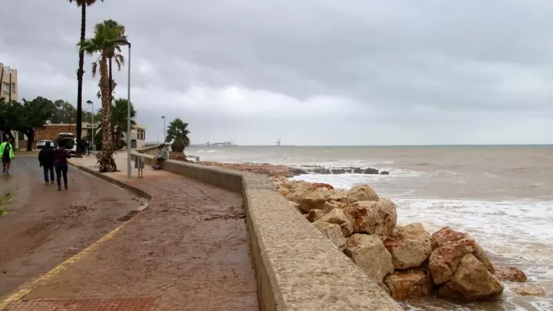 03/09/2023 - El temporal de setembre va engolir la platja d'Alcanar, al Montsià.