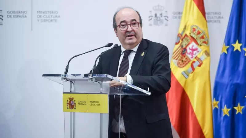 Miquel Iceta durante el traspaso de la cartera de Cultura el pasado 21 de noviembre de 2023, en Madrid.
