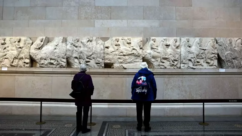Esculturas provenientes del Partenón expuestas en el Museo Británico, en Londres, a 29 de noviembre de 2023.