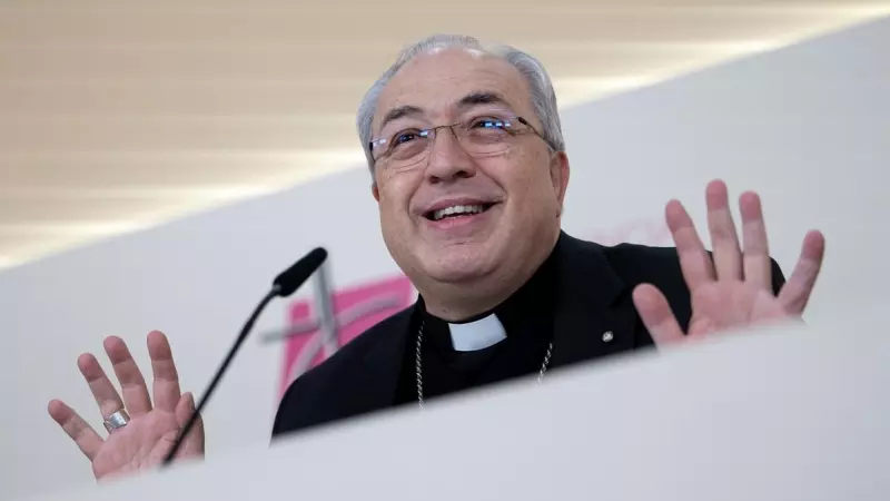 El secretario general de la Conferencia Episcopal Española, César García Magán, presenta la Memoria de actividades de la Iglesia 2022 en Madrid el 19 de diciembre de 2023.