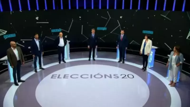 22/1/24 Imagen del debate electoral de la CRTVG en las elecciones autonómicas de 2020