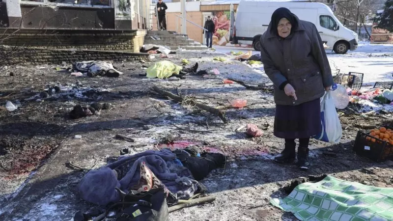 Bombardeo mercado Donetsk