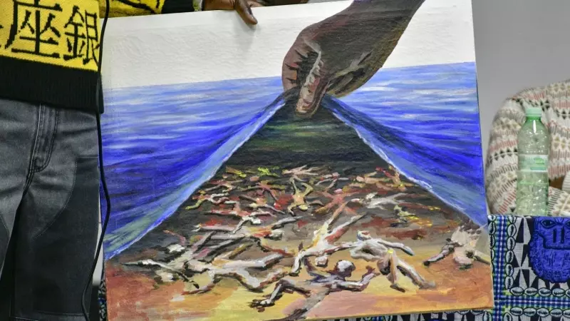 Una pintura del artista y activista Aboubacar Aminou. Imagen de archivo.