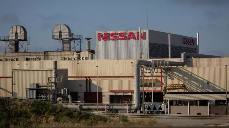 Exterior de la fábrica de Nissan en la Zona Franca de Barcelona, a 28 de mayo de 2020.