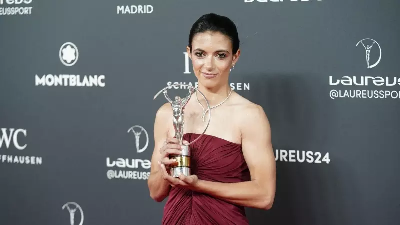23/04/2024 La futbolista Aitana Bonmatí recibe el premio Laureus a 'Deportista del Año', en la Galería de Cristal, a 22 de abril de 2024, en Madrid.