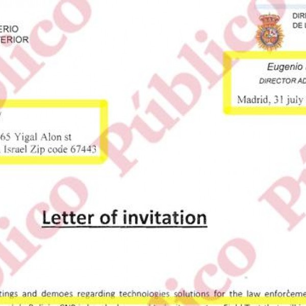 Carta redactada en inglés en la que el DAO Eugenio Pino invitó a Caspy a efectuar en España las últimas pruebas prácticas