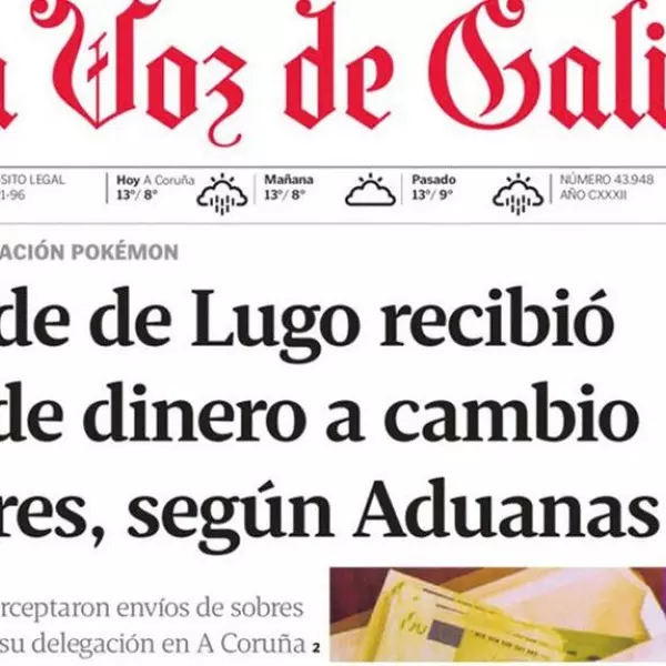 9/1/23 Portada de 'La Voz de Galicia' del 1 de febrero de 2014.