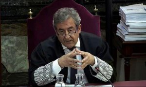 El Fiscal Javier Zaragoza presenta sus conclusiones ante el Tribunal Supremo durante el juicio del 'procés'. (EFE)