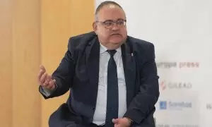El consejero de Sanidad de la Junta de Castilla y León, Alejandro Vázquez Ramos, interviene durante un desayuno socio-sanitario, a 4 de noviembre de 2022, en Madrid.