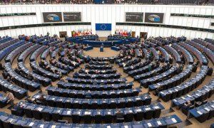 Parlamento Europeo, a 13 de diciembre de 2023, en Estrasburgo (Francia).