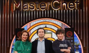 Los presentadores de 'MasterChef' posan en la presentación de la undécima edición del programa, a 21 de marzo de 2023.