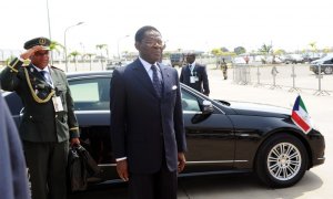 Teodoro Obiang, durante una visita oficial a Gabón en junio de 2013. - AFP