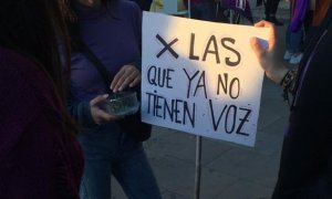 Protesta en Sevilla durante la huelga feminista. / RAÚL BOCANEGRA