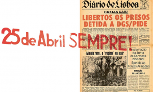 Portada de el Diario de Lisboa el 25 de abril de 1974.