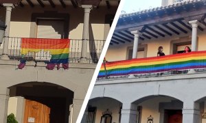 Queman la bandera arcoíris del Ayuntamiento de Ajofrín y el pueblo responde colgando una mayor
