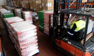 Donación de Mercadona de productos de primera necesidad al Banco de Alimentos de La Rioja.
