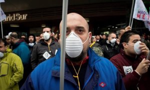 Los trabajadores de Metro de Madrid protestan por la exposición al amianto en trenes y estaciones.