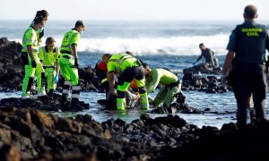 Rescate del cadáver de un migrante tras un naufragio en Lanzarote