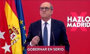 El candidato del PSOE la Comunidad de Madrid, Ángel Gabilondo, en el acto de presentación de su campaña.