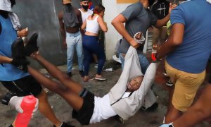 Manifestante herido