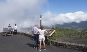 Mirador de Cumbre Vieja, una zona al sur de la isla que podría verse afectada por una posible erupción volcánica.