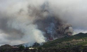 Una erupción volcánica ha comenzado esta tarde de domingo en los alrededores de Las Manchas, en El Paso (La Palma), a 19 de septiembre de 2021.