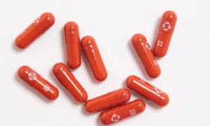 La píldora molnupiravir, que podría convertirse en el primer medicamento específico contra la covid aprobado por las agencias de regulación.