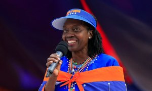 08/08/2022. Martha Karua durante un acto de la campaña electoral en Suswa, a 30 de julio de 2022.