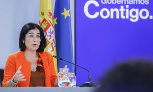 La ministra de Sanidad, Carolina Darias, ofrece una rueda de prensa tras el Consejo de Ministros, a 20 de septiembre de 2022.