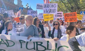 Manifestantes este sábado en Sevilla.