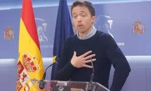 Iñígo Errejón durante una rueda de prensa el 14 de febrero de 2023