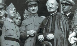 Francisco Franco, Gonzalo Queipo de Llano y el cardenal Eustaquio Ilundáin.