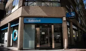 Oficina del Banco Sabadell en Madrid. E.P./Diego Radamés